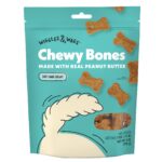 Wiggles & Wags Peanut Butter Chewy Bones Dog Treats 6 OZ